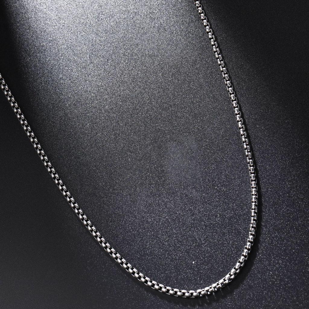 Men's Trendy Titanium Steel Square Snake Chain Necklace