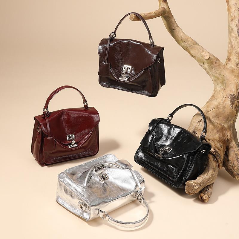 First Layer Cowhide Premium Commuter Large Capacity Portable Envelope Bag Cambridge Bag Shoulder Messenger Bag Genuine Leather Women's Bag