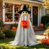 Ghost Outfit for Garden Goose Halloween Costume, with Shiny Sequin Decor, Decorative Accessories Statue Atmosphere Prop, Holiday Yard Decorations Cute