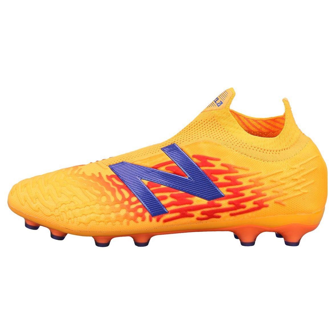 

New Balance Tekela V3+ Pro Круглый носок Слипоны AG (Резиновые короткие шипы) Футбольные бутсы Унисекс Футбольные бутсы Оранжевый Желтый MST1AD35 40