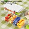 New Refrigerator Fresh-Keeping Box Divided Snack Organizer Box Leakproof Food Organizer Tray With Lids Airtight And Handle