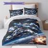 Gundam Bedding Set Char’s Zaku Anime Duvet Cover Polyester Soft Bed Linen Bedroom Set -QJY