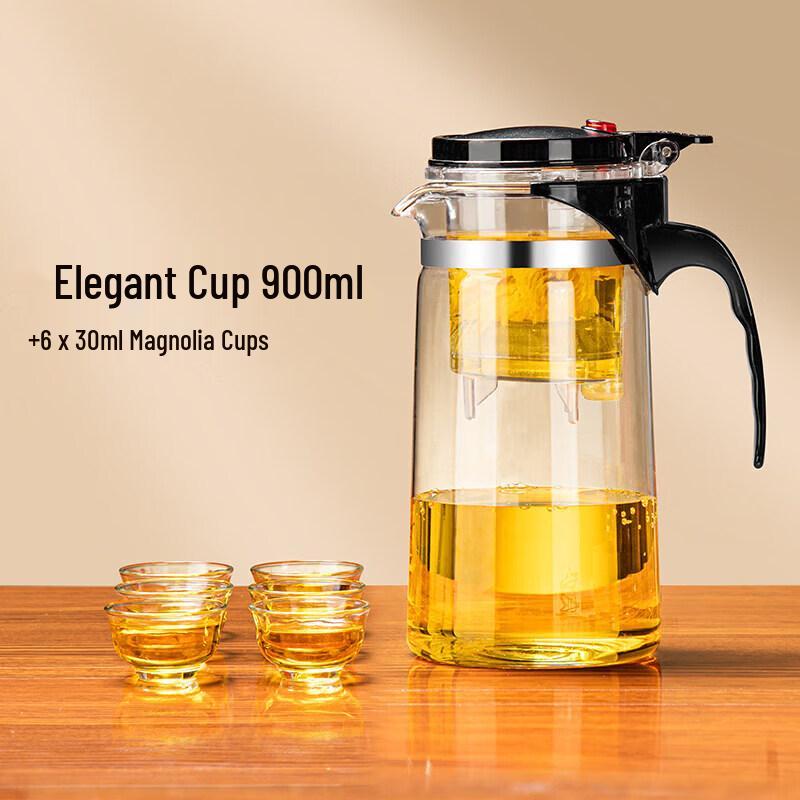 Glass Tea Infuser Teapot with Tea-Water Separation