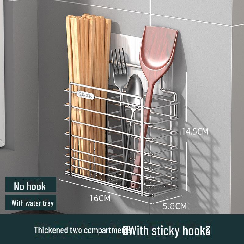

Настенная корзина для хранения палочек и ложек из нержавеющей стали марки 304