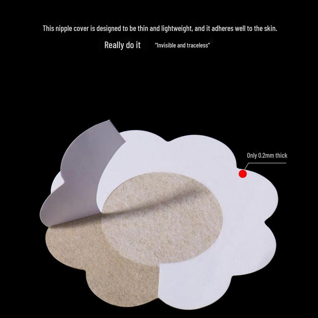 Ultra-thin Disposable Nipple Covers: Breathable, Non-woven Fabric, Invisible Stickers for Small Breasts, Flat Chests, Men & Women.