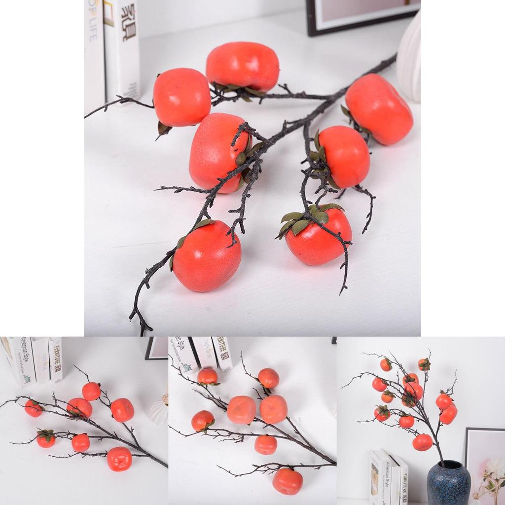 Faux Persimmon Fruit Decor For Wedding And Home Styling With Realistic Design