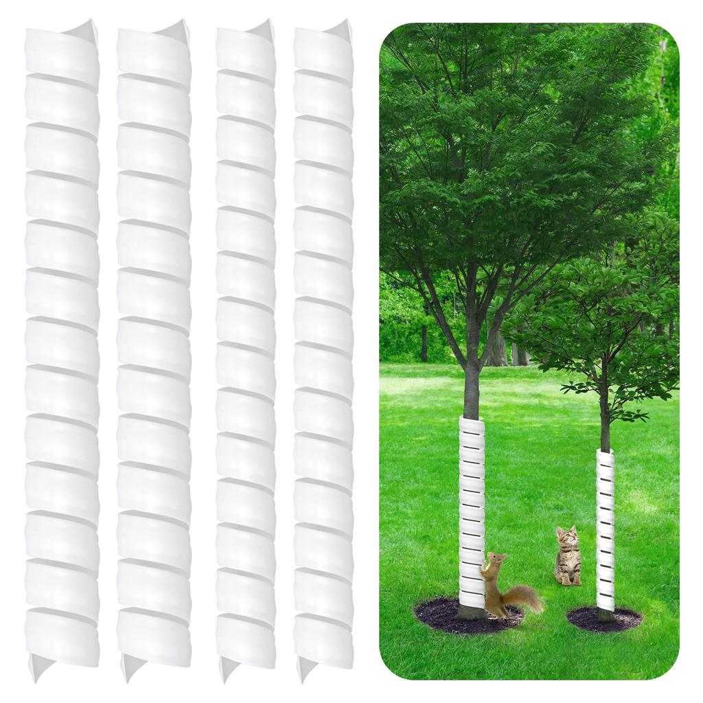 Tree Trunk Protector, Plastic Spiral-Type Tree Guard with 2 Size, Tree Protectors Tree Bark Tube Wraps to Protect Saplings Plants fromRodents Mowers