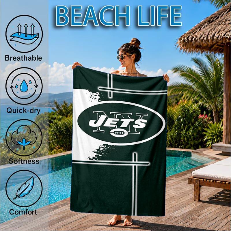 Jets Helmet Beach Towel, Microfiber Beach Towel, Perfect For Pool, Beach, Travel, Home Decor Beach Party Fan gifts