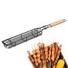 Portable BBQ Grilling Basket Stainless Steel Nonstick Barbecue Grill Basket Tools Grill Mesh for Meat Hamburger Barbecue Tools