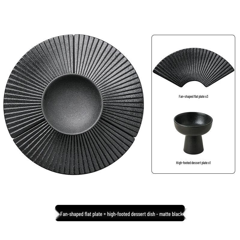 Nordic Fan-shaped Ceramic Serving Plate Set