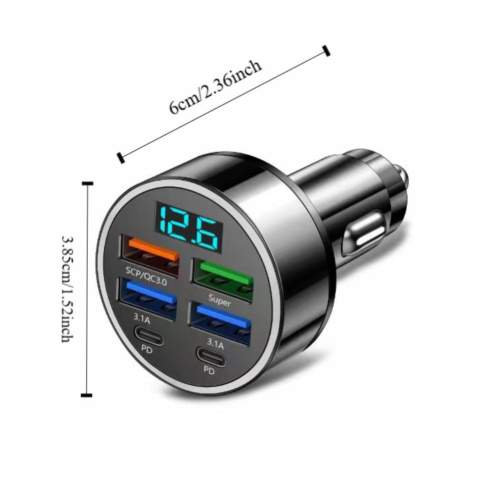 Fast Charging 5 Ports Car Chargers 5 Ports Car Charger Adapter  Replacement Parts