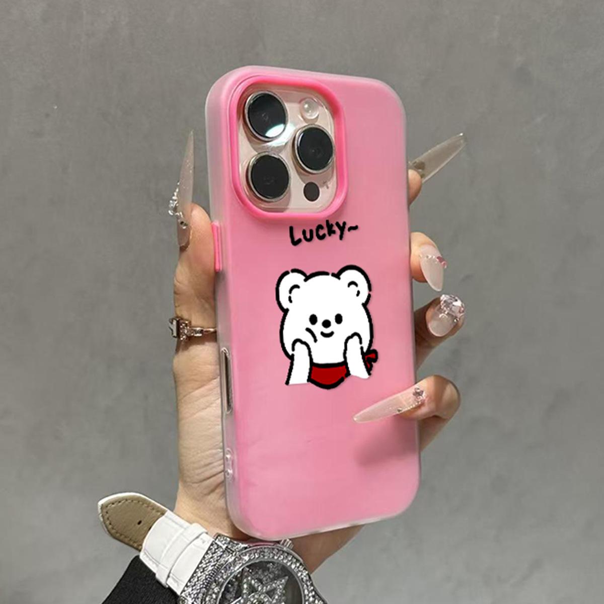 

Jelly 2-in-1 Mobile Phone Case, Anti-fingerprint Airbag, Anti-fall for Couples, Large Hole, Skin-feeling, Personalized Cartoon, Cute Anti-fall Case For iphone 17PROMAX