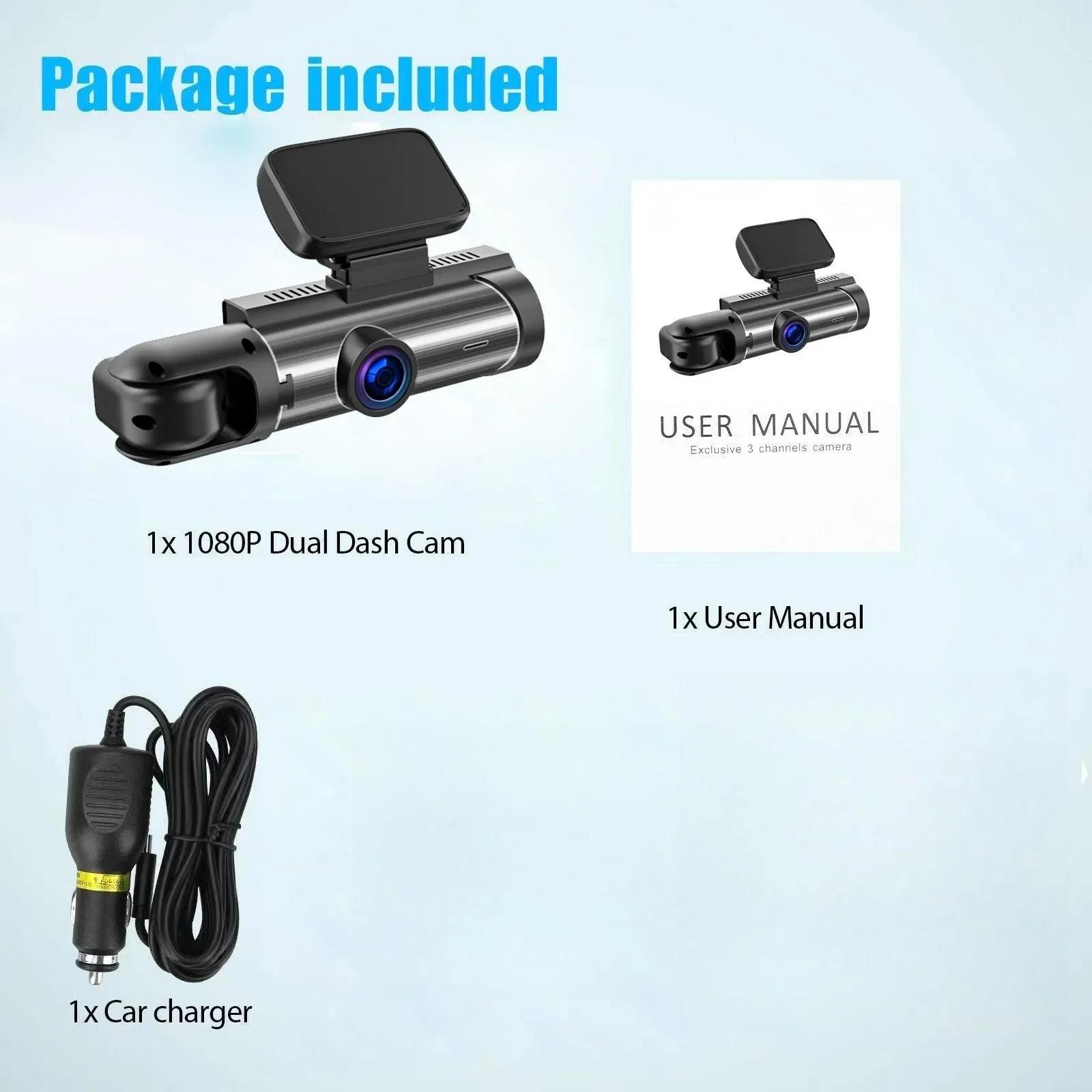 

1440P HD WiFi видеорегистратор для автомобиля DVR камера видеорегистратор автоматическое ночное видение WDR голосовое управление беспроводной режим парковки 24 часа None