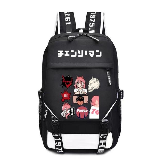 Animation, Chainsaw Man, Sac à dos, Sac de voyage d'extérieur, Cartable étudiant grande capacité.
