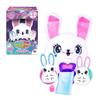 Interactive Plush Rabbit - Bizak - Mini Surprise Rabbits - Sounds and Reactions - White/Grey - Large Size