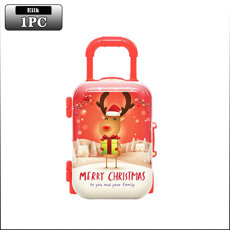 1-20PCS Christmas Mini Trolley Candy Box Cartoon Coin Purse Creative Kids Holiday Gift Box Party Favor Christmas Decoration
