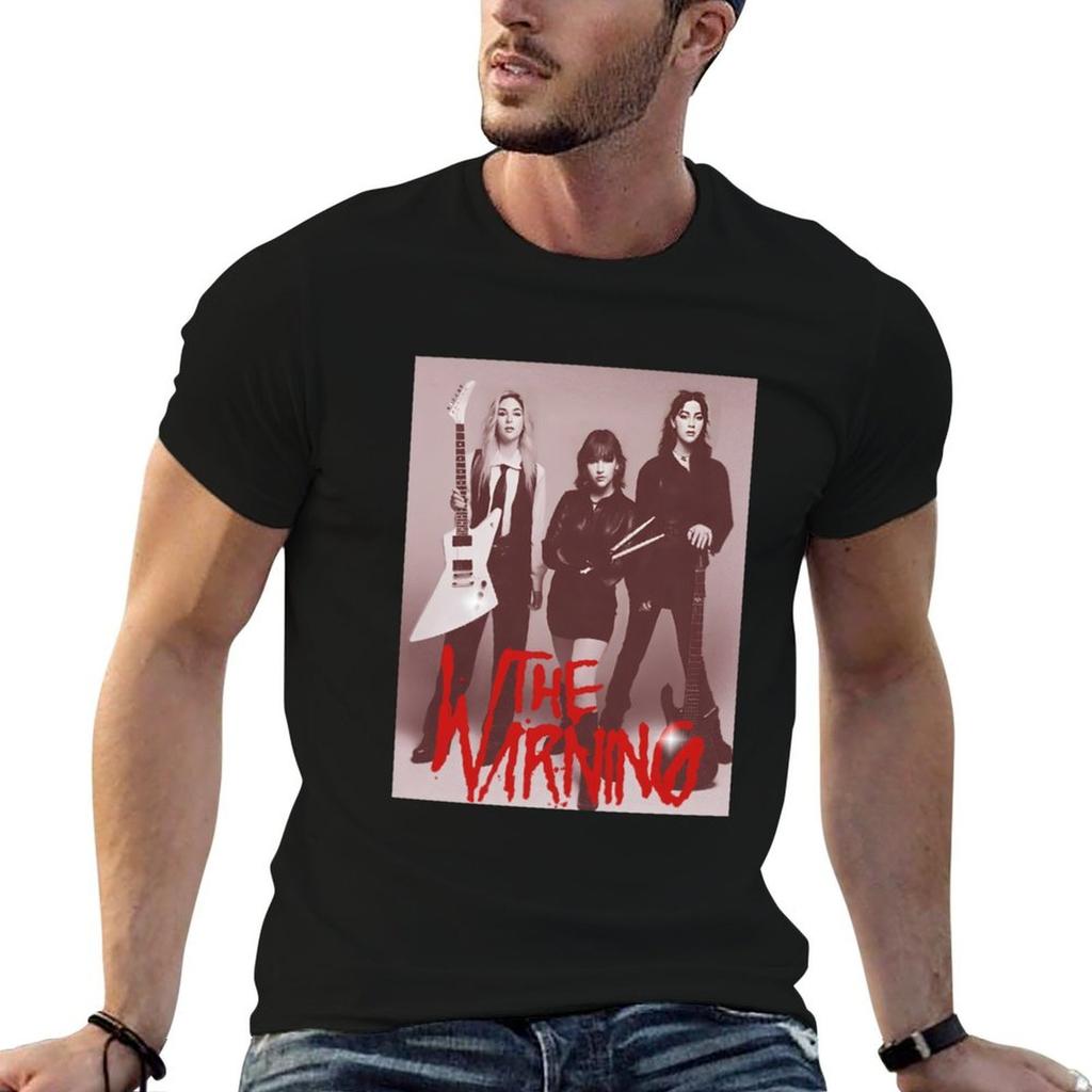 THE WARNING BAND T-Shirt Active Sports Short Sleeve Cotton Shirt