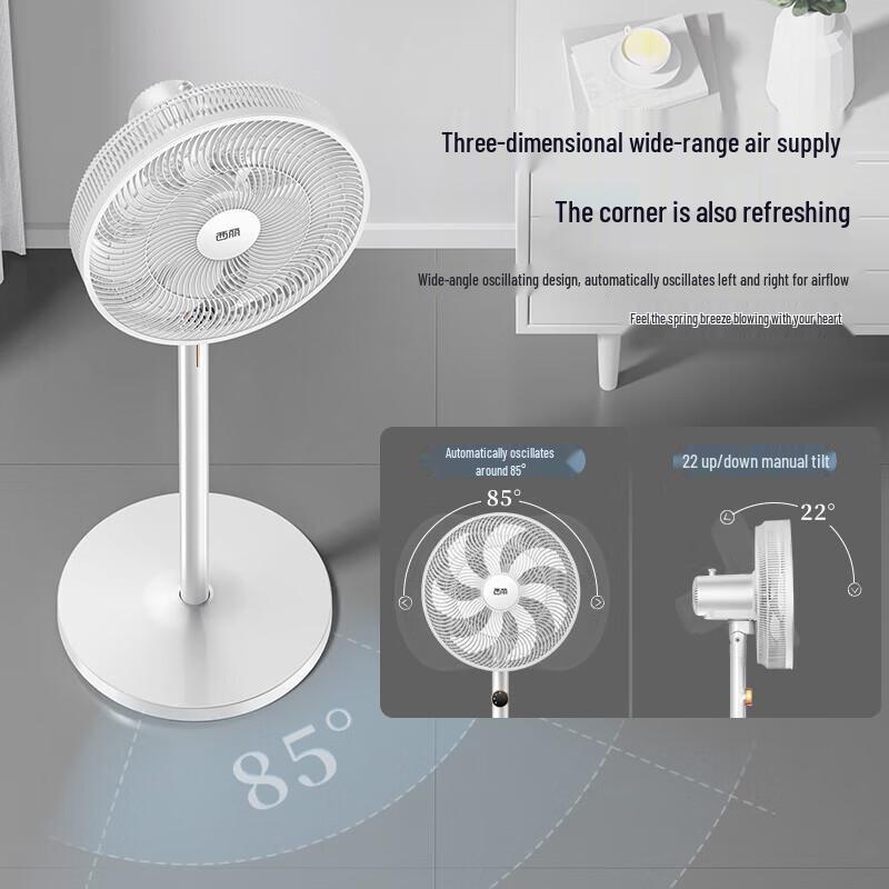 Ceerea FS-J0135A 7-Blade Quiet Oscillating Pedestal Fan CN plug (adapter included)