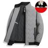 Autumn and Winter Mulberry Silk Short Jacket Middle-aged Business Stand-up Collar Lightweight Zipper Version Thermal Jacket