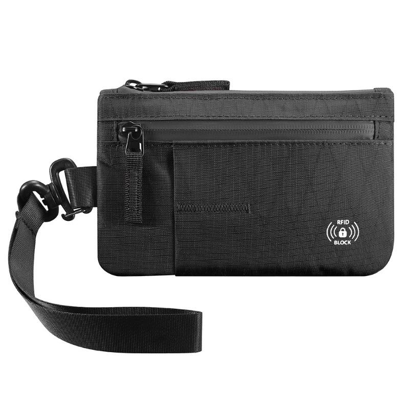 Travel abroad RFID anti-theft swipe card bag passport bag multi-function key bag wallet neck bag