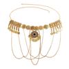 Retro Metal Waist Chain With Chain Link Tassels And Circular Elements Ideal For Formal Summer Wear For Women