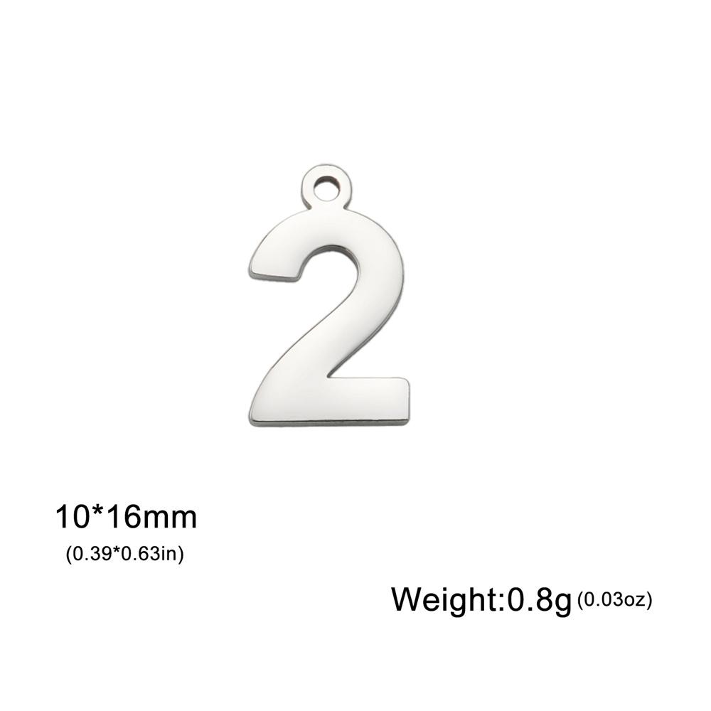 My Shape 1-25 Numbers Charms Stainless Steel Lucky Number Pendant for Necklace Bracelet Jewelry DIY Accessories Wholesale 10pcs