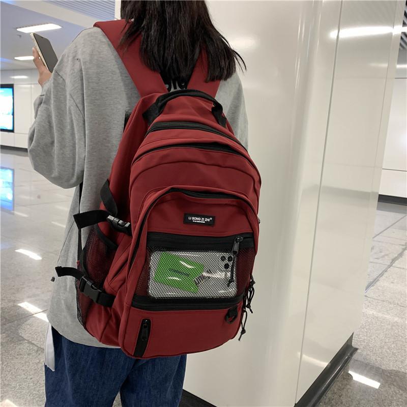 New Fashion High-quality Niche Design Sense Student Backpack Large-capacity Travel Backpack Leisure College Student Schoolbag