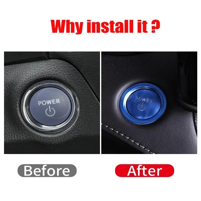 For Toyota Highlander Xu70 Kluger Rav4 Hybrid Sienna - 3d  Engine Push Start Stop Ignition Button Ring Cap Trim