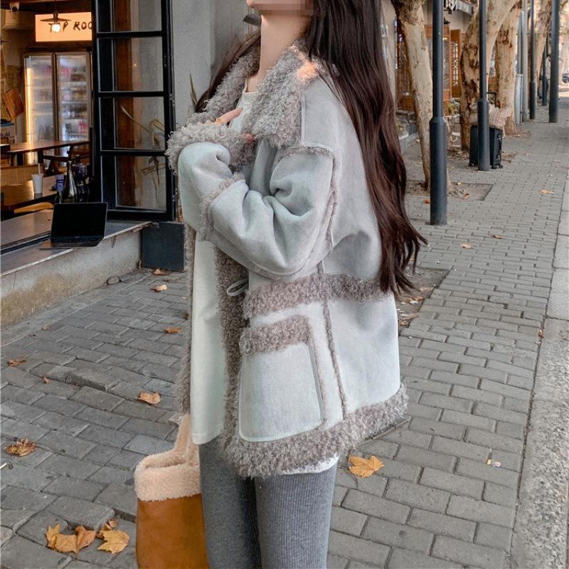 

Sexy Fur One-piece Winter Women s Thickened New Style Korean Style Age-reducing Lamb Wool XL