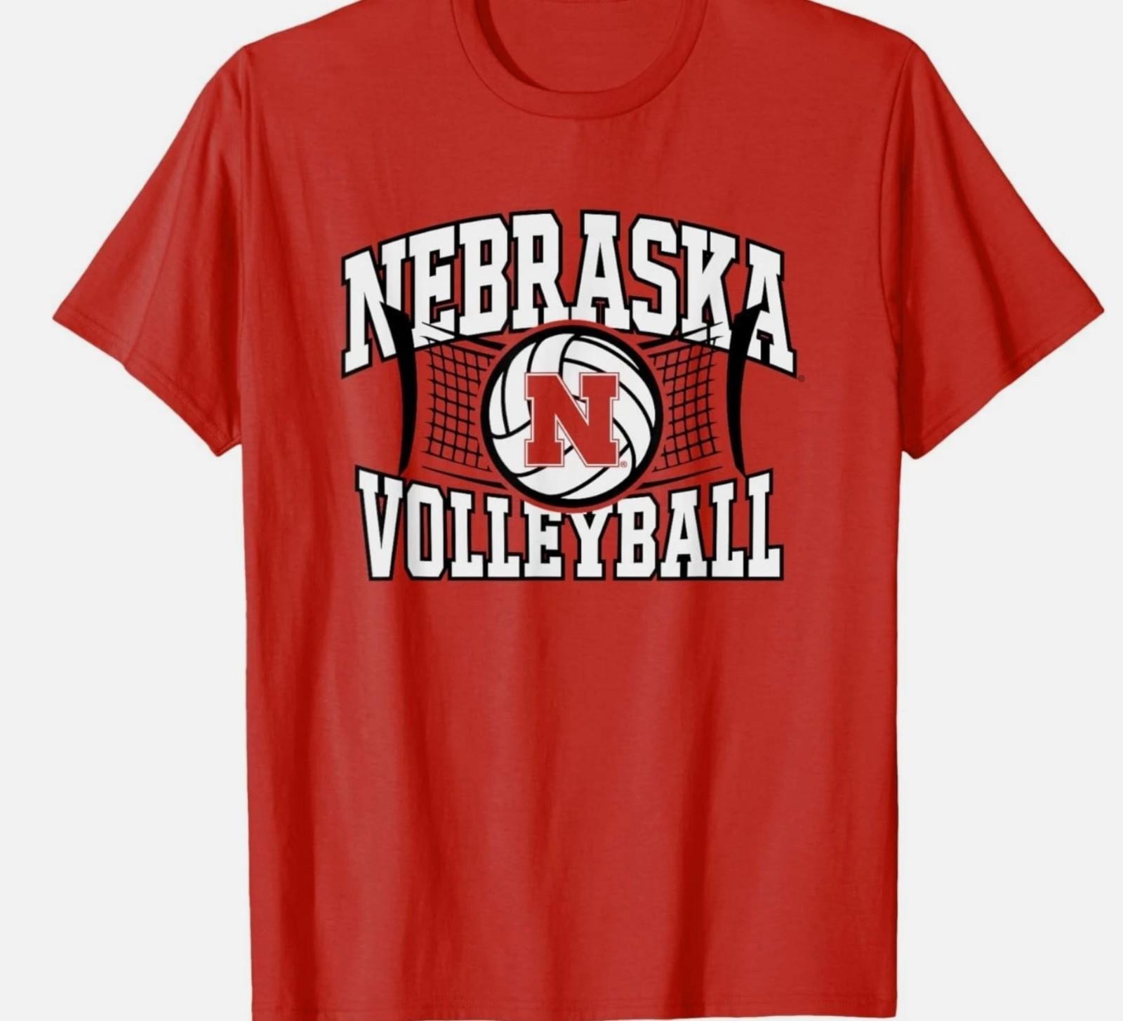 Nebraska Cornhuskers Volleyball Spike Red T-Shirt XXXXL