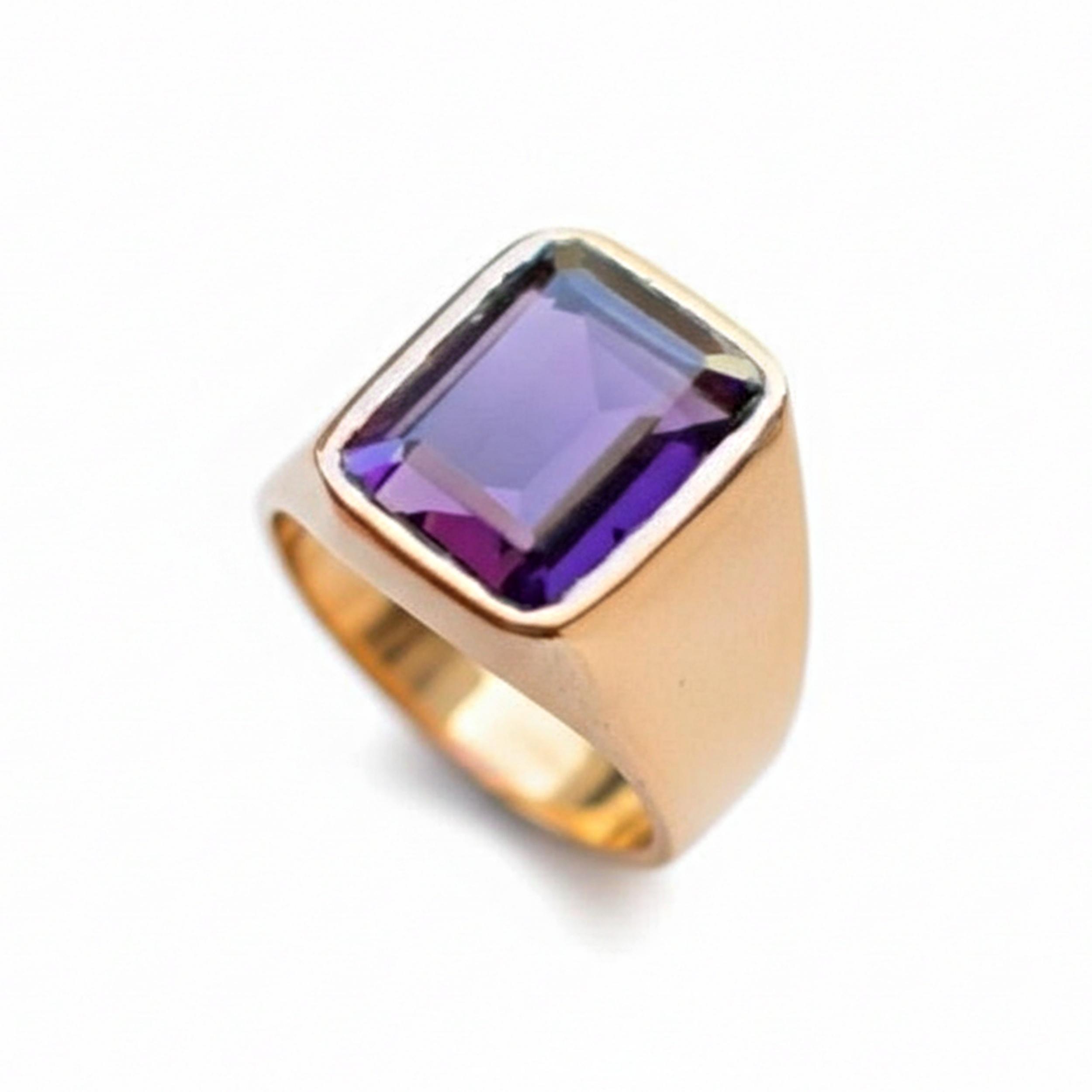 

Перстень с фиолетовым аметистом, серебро 925 пробы, кольцо обещания из чистой меди, украшения ручной работы 10 серебряный