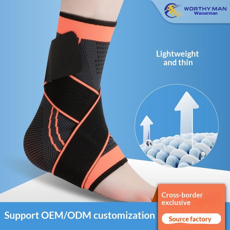 Customized Neoprene Sports Ankle Brace for Running & Football Unisex Four-way Elastic Warm & Breathable Ankle Fixation Support