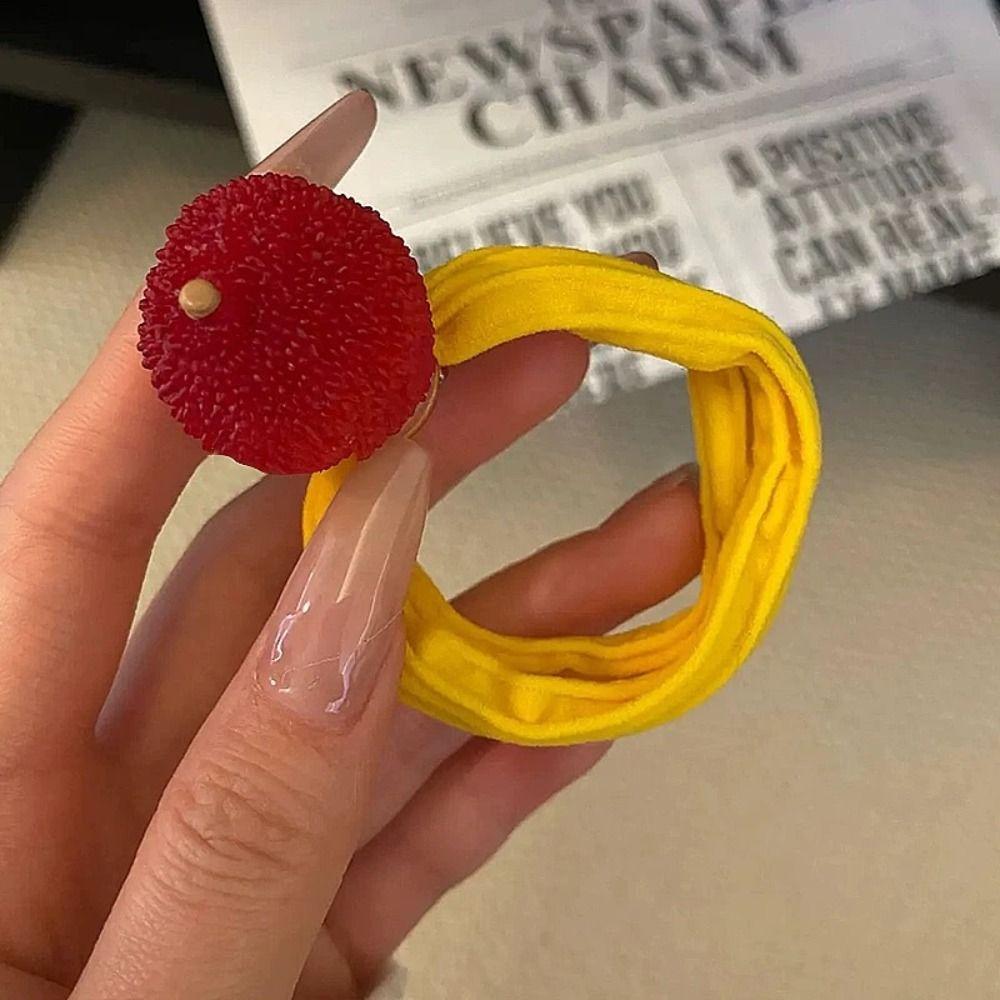Hair Tie Fruit Hair Rope Cute Hair Ring Colorful Hair Scrunchies Elastic Rubber Band  Kids