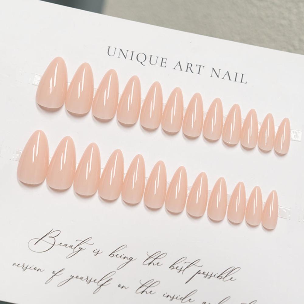 Wearable Manicure Almond Fake Nails Valentine's Day Nail Tips Detachable False Nail Girl