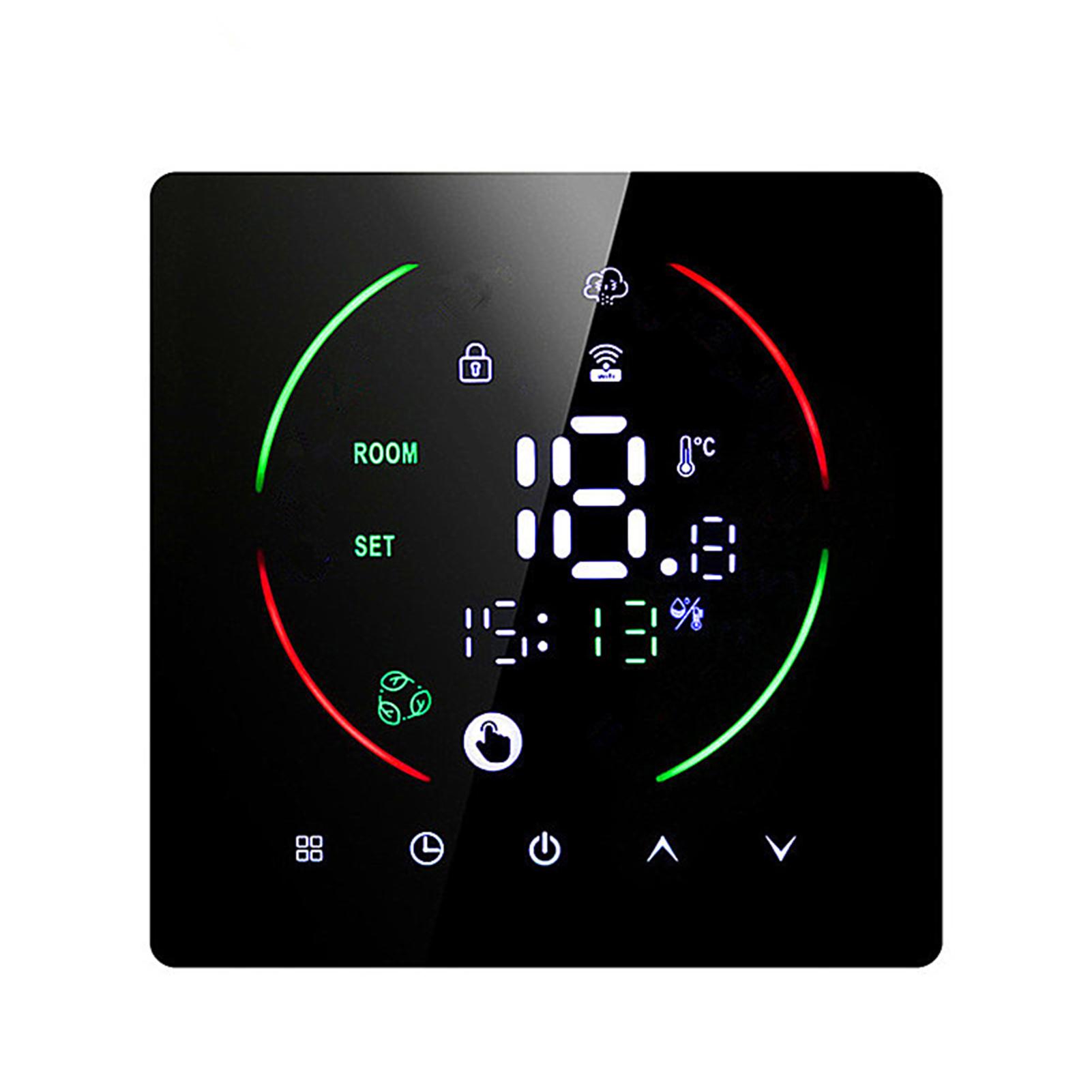 16A Smart WiFi Thermostat for Electric Floor Heating, Home Programmable Thermostat, Underfloor Heating Temperature Controller, LED Color Screen, Voice