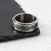 Viking Celtic Knot Rune Ring for Men,Stainless Steel Worry Stress Relief Knuckle Rotating Ring,Vintage Jewelry Gift