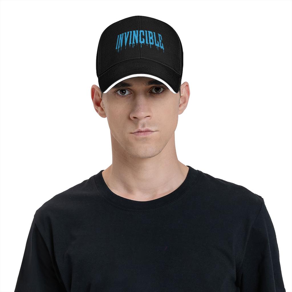 Invincible Paint Drip Logo Casual Baseball Cap Hunting Camping Hats Summer High Quality Unisex-Teens Fitted Retro Baseball Caps