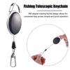 4Pcs Retractable Key Chain Reel Badge Holder Fly Fishing Zinger Retractor With Quick Release Spring Clip Fishing Accessories