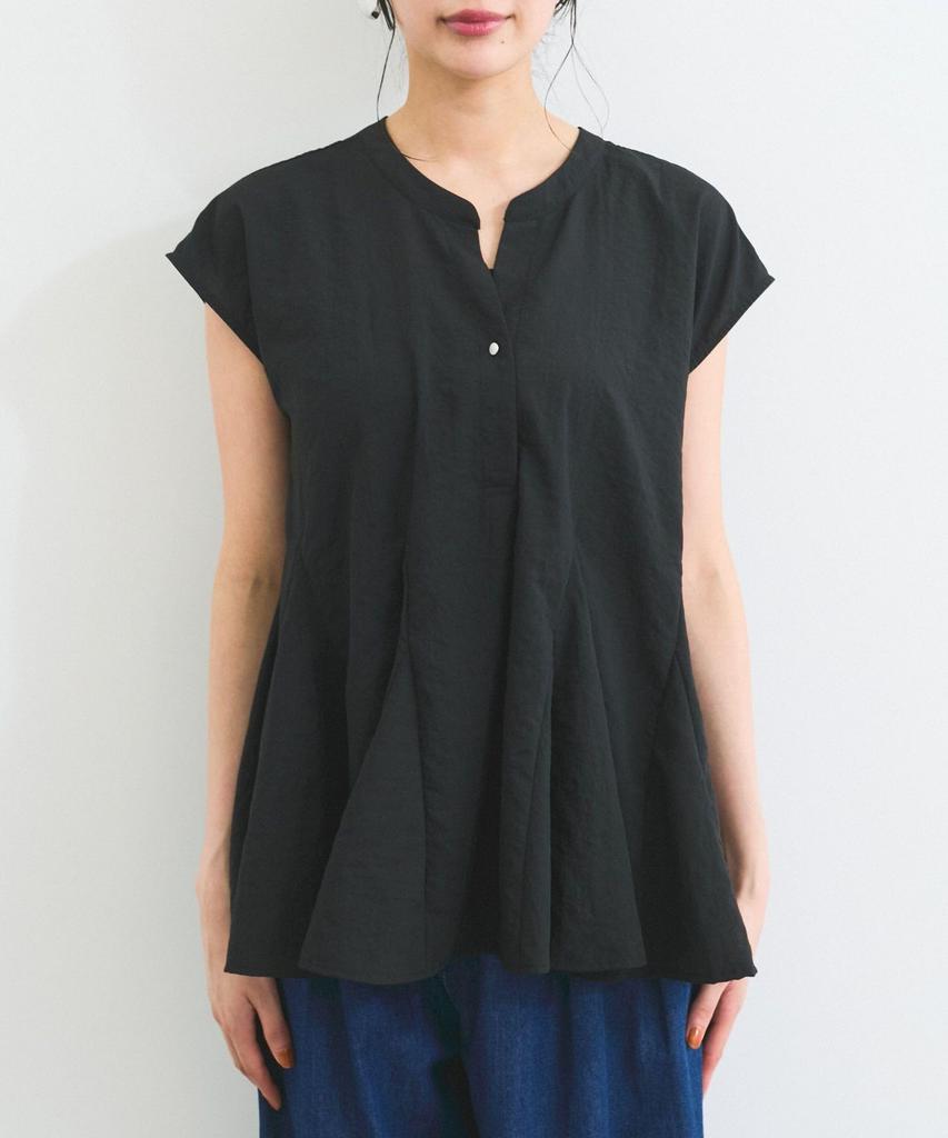Skipper Flare Black [BIS] Women's Wrinkle-Resistant/Washable Blouse, (01)