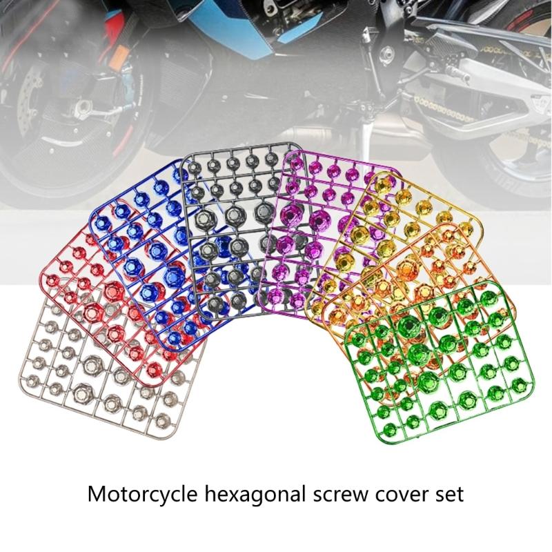 Covers Motorcycle Engine Bolts Head Caps Cover ABS for Motorbike Scooter 13mm-21.5mm Screw Nut Bolt Caps