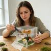 Gamelle Alimentaire Magnétique Pour Araignées Salticidae, Petit Ensemble Bol Eau & Nourriture, Plat pour Terrarium pour Mantes Tarantules Petits Reptiles