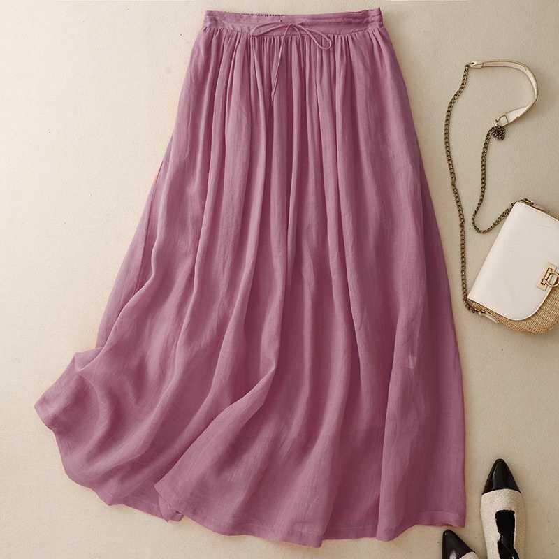 Elastic Waist Wide Leg Loose Double Layer Skirt