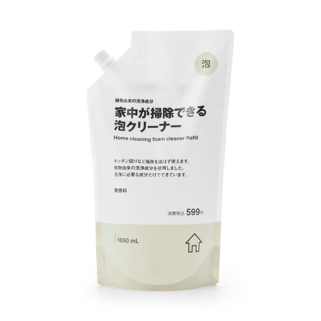 MUJI Cleaning Ingredients Foam Cleaner for Whole House 84851827 Plant-Derived Cleaning, Refill, 1050ml,