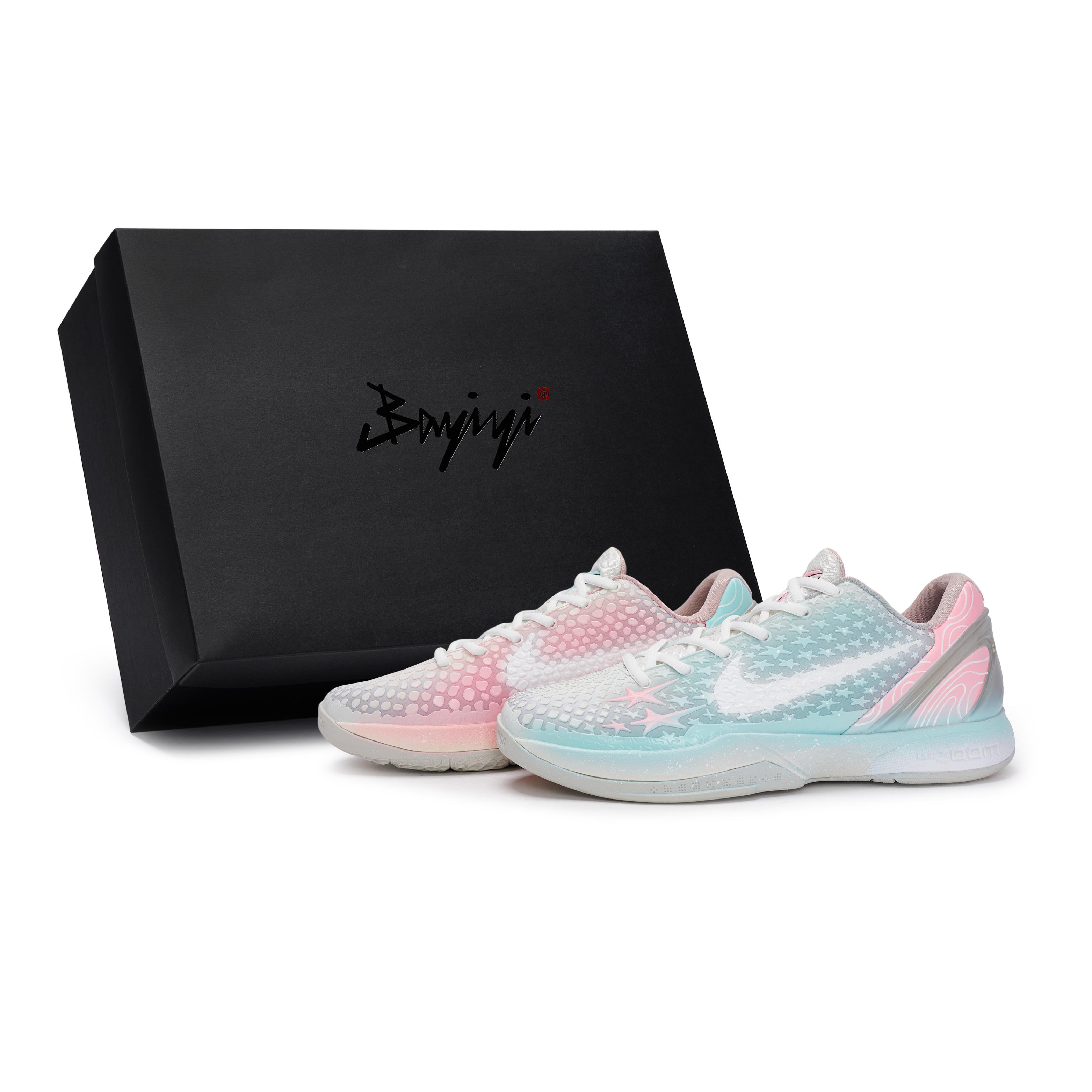 

Nike Zoom Kobe 6 Basketball Shoes Men s Low Top White/Blue/Pink FQ3546-100(Team80-S-BOX) 41