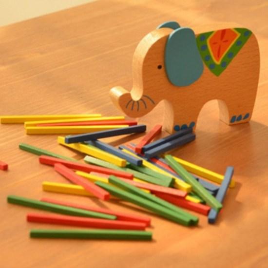 Chopstick Stacking Balance Board Game Elephant, Popular Korean Game