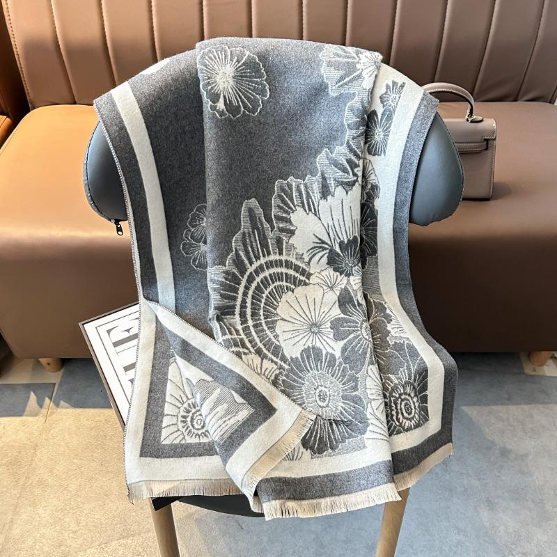 New Autumn and Winter Warm Thickened Imitation Cashmere Scarf Women Dignified Atmosphere Air Conditioning Shawl Scarf