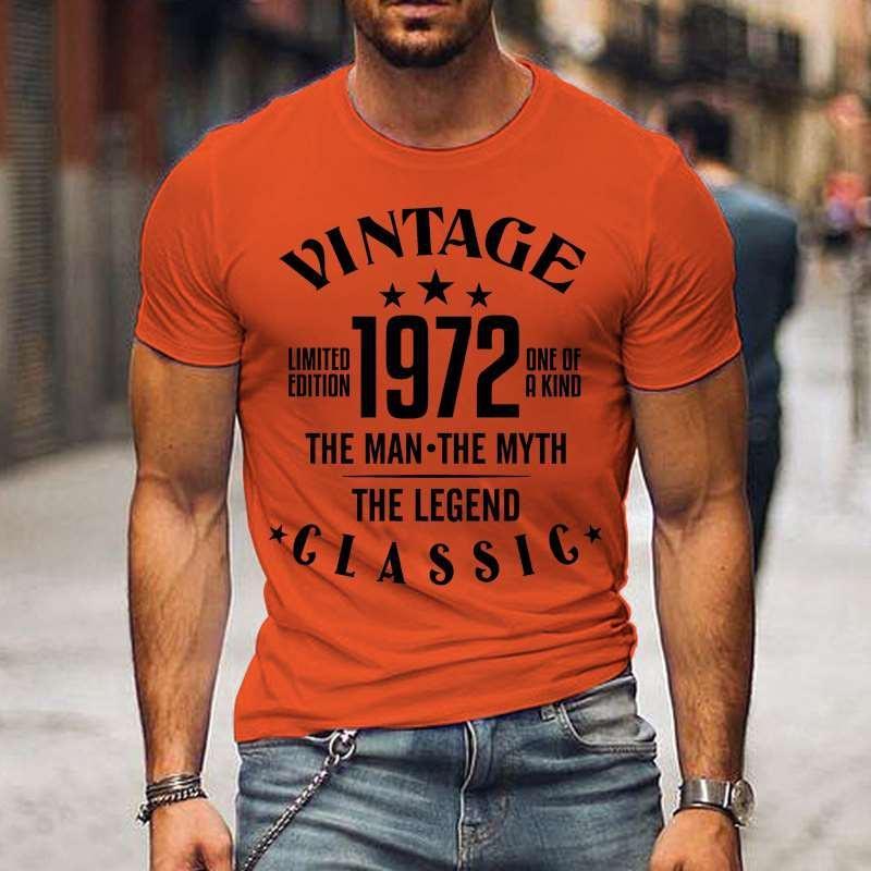 Men's Classic T-shirt Summer T-shirt Women's Casual Short Sleeve Round Neck Top