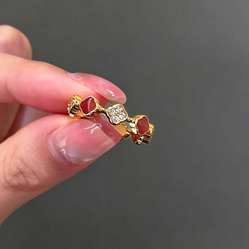 Elegant Chinese Red Gourd Open Ring - Unique Women's Design for New Year