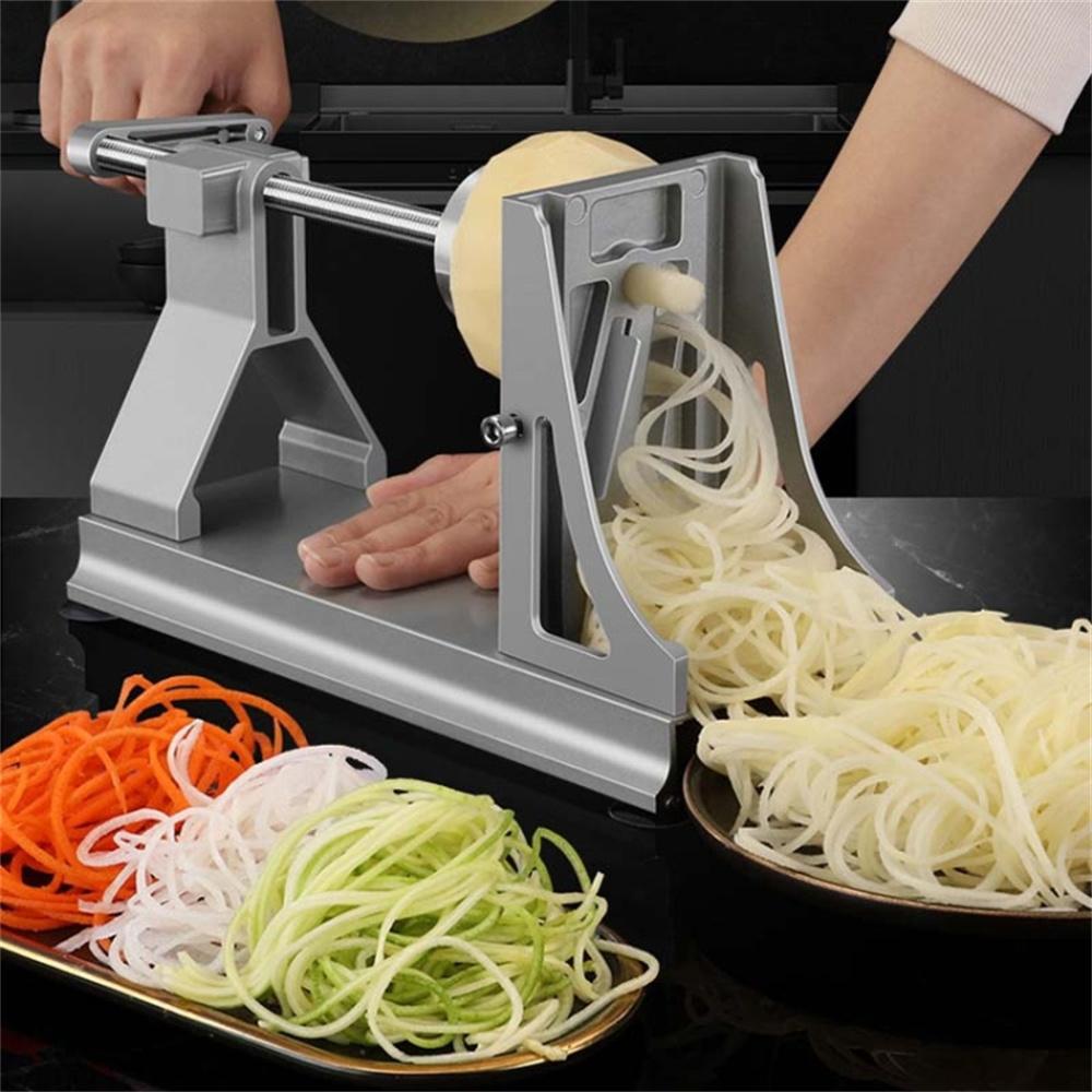 

Multi-Function Rotary Potato Slicer Shredder Hand-Cranking Aluminum Alloy Vegetable Cutter Type A