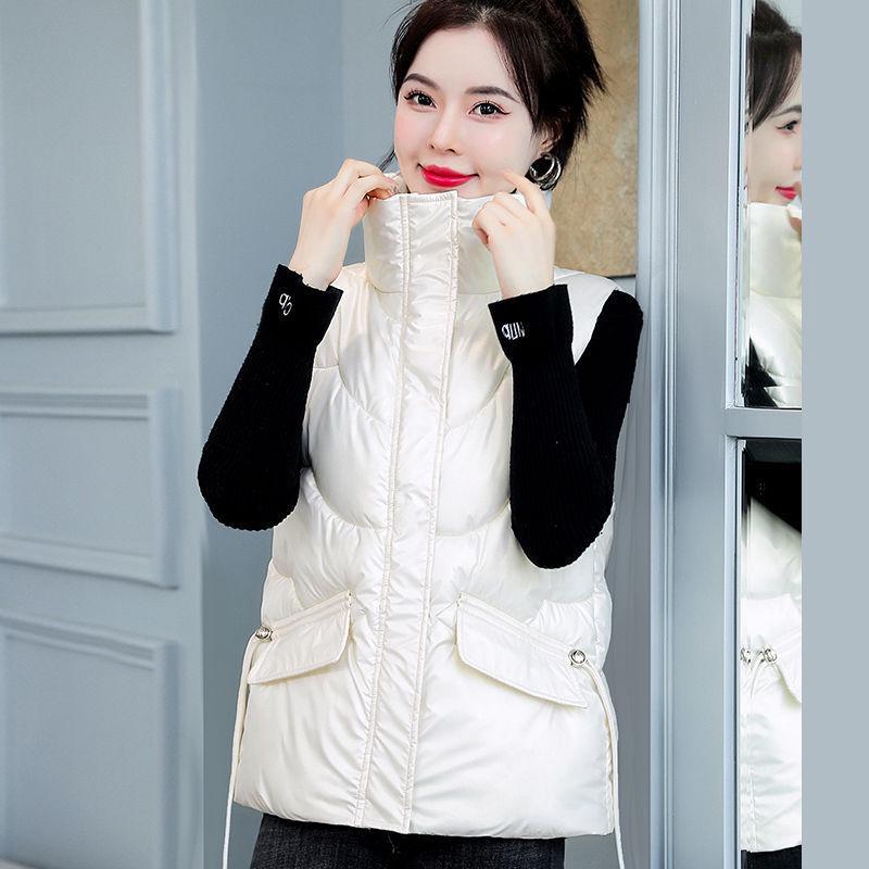 Women's Shiny Down Cotton Vest - 2024 Autumn/Winter Loose Fit Waistcoat